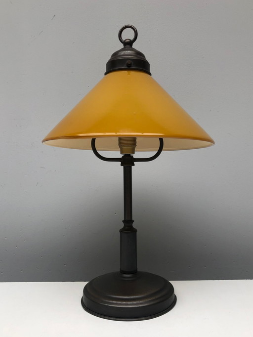 Lampe à poser - Verre opalin