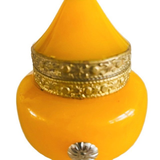 Image 1 of Marokkanische Ohrringbox aus Keramik, Messing