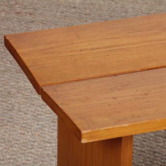 Image 1 of Vintage grenen bank, werk uit de 20e eeuw