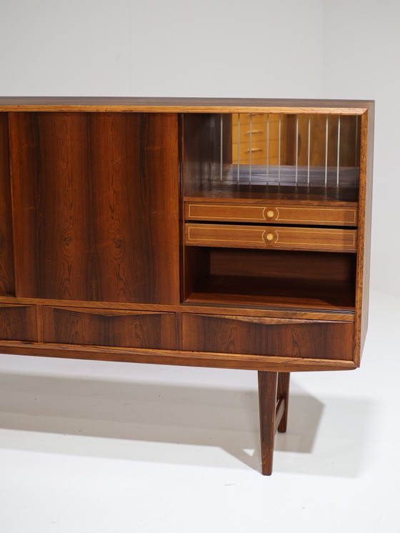 Image 1 of Credenza alta con barra in palissandro di E.W. Bach, danese, vintage anni '60