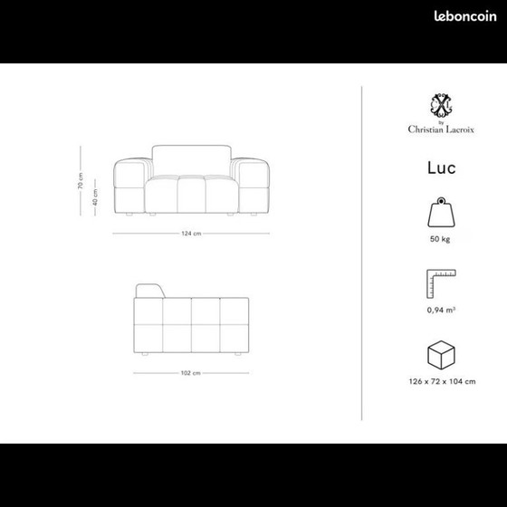 Image 1 of Set divano e due poltrone Christian Lacroix