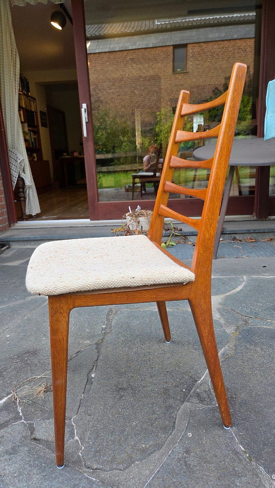 Image 1 of 6 dining room chairs Benze Sitzmöbel, teak, vintage, newly upholstered