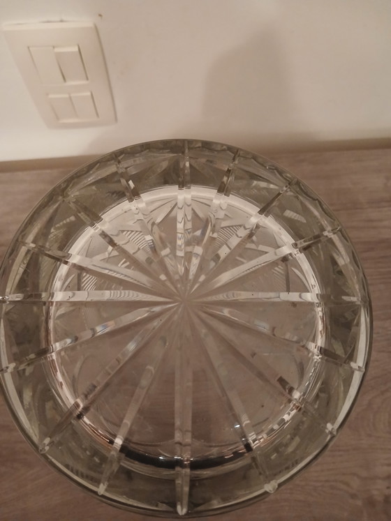 Monumental Hand-Cut Crystal Vase New Old Stock HS SUDETY POLAND 60s 70s Label 5kg 30 Cm – HS SUDETY POLOGNE (photo 15 of 15)