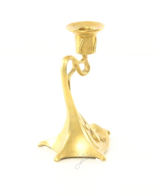 Image 1 of Bronzeleuchter im Jugendstil