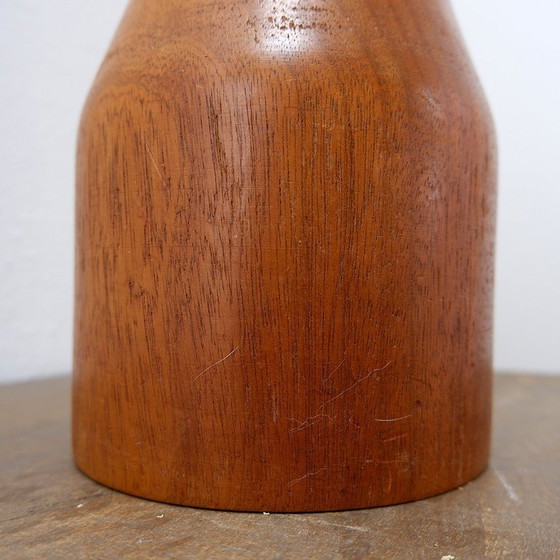 Image 1 of Grand chandelier vintage en bois massif tourné