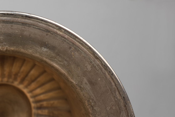 Image 1 of Seau à champagne ancien en cuivre argenté de forme Médicis, années 1890