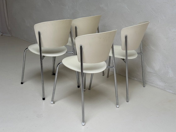 4 x Sedia di design 'Gio' Bontempi Casa | Made in Italy | Crema – Sedie da pranzo, Cromo (photo 7 of 11)