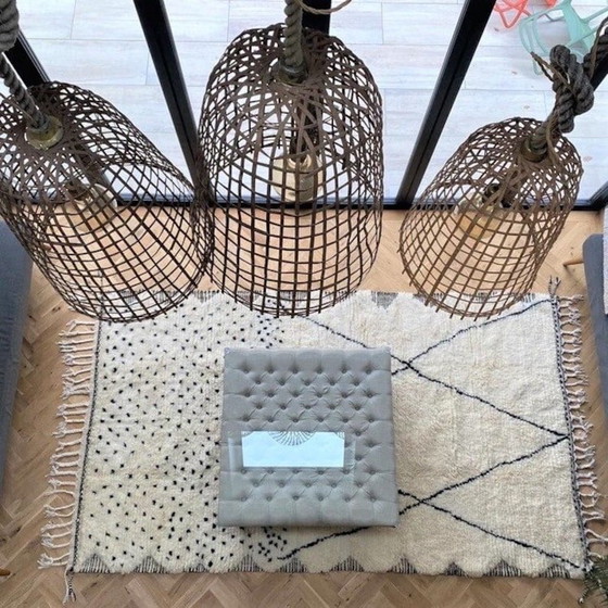 Image 1 of Tapis en laine pure fait main artisanale taille 2/3 m