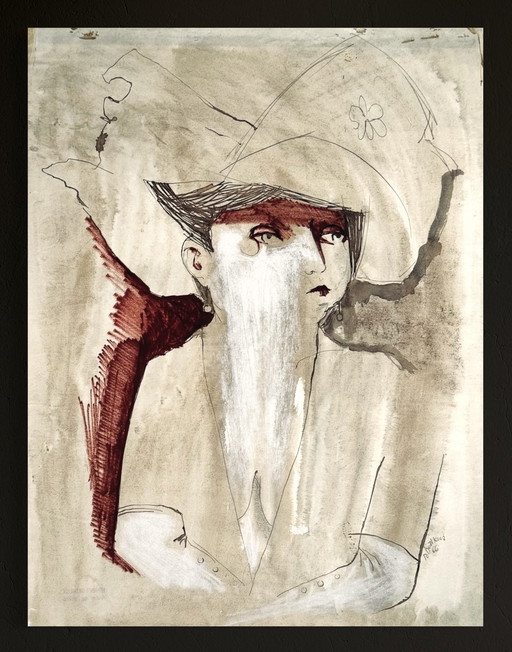 Robert Detheux beautiful painting from 1966
