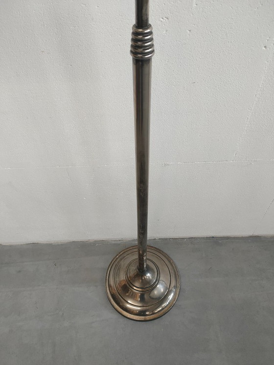 Image 1 of Lampadaire rétro en métal chromé Verona (aspect antique/argenté)