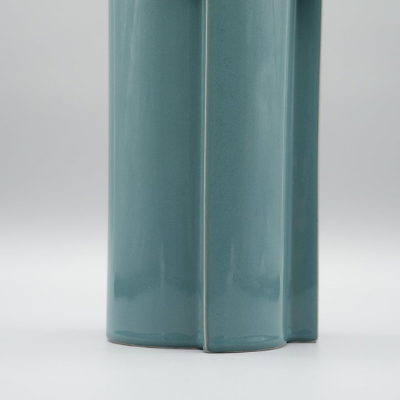 Image 1 of Jan van der Vaart para Rosenthal Jarrón de porcelana turquesa 1988