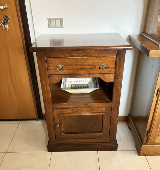 Solid Wood Cabinet in Arte Povera Style, Walnut, 92 × 63 × 40 Cm – TV furniture (photo 3 of 5)