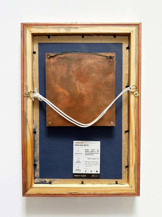 Image 1 of Avantgardistische Porträtskulptur aus geflammtem Metall. Deutschland, 1990er Jahre.