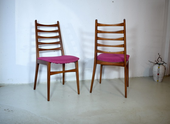 Image 1 of Ensemble de deux chaises Benze roses vintage des années 1960