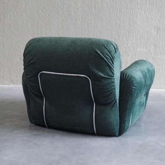 Italiaanse Mid-Century Modern Fauteuil – Textile, Chrome (photo 11 of 17)
