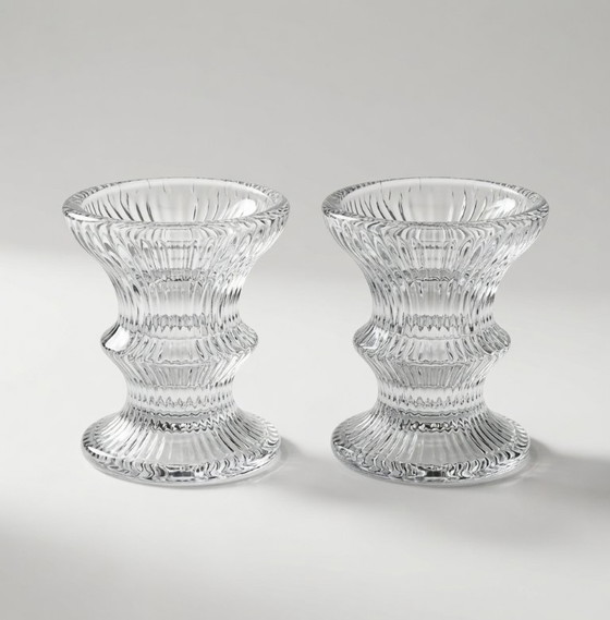 Image 1 of (W004) Prachtige vintage Iittala Festivo kandelaars (set van 2) - Timo Sarpaneva
