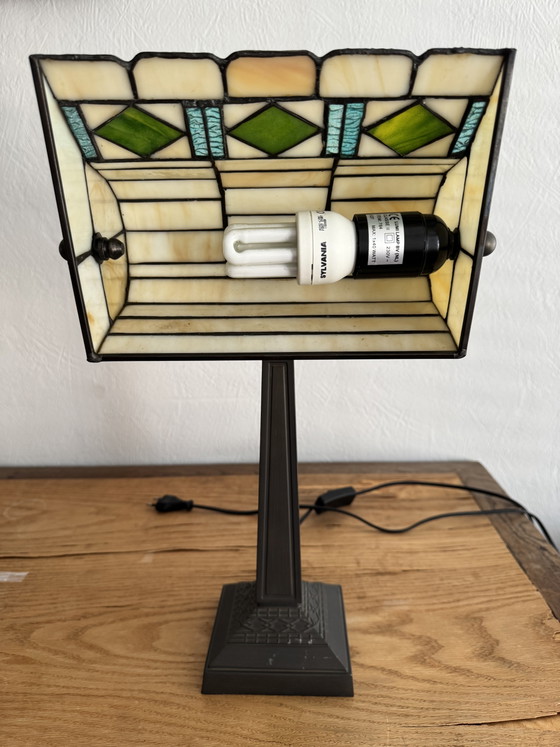 Image 1 of Lumilamp Tiffany Banker's Lamp