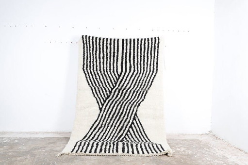 Alfombra bereber tradicional tejida a mano, tamaño 150/250 cm. – Aime Té, vloerkleden en tapijten, Wool