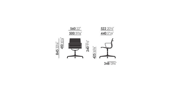 Image 1 of Vitra - Aluminum Chairs EA 104 - rotatable