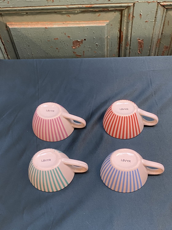 Image 1 of Set Of 4 Espresso Cups With Saucer Lbvyr, Yves Rocher