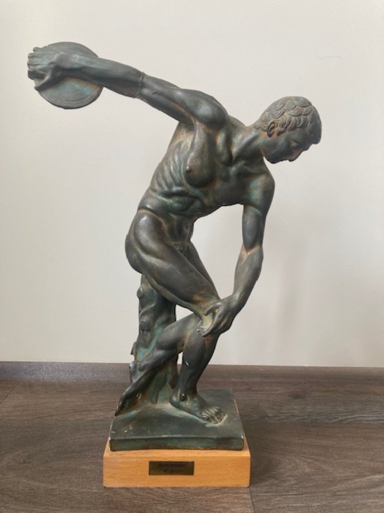 Discobolus: Discus Thrower sculpture by Myron.