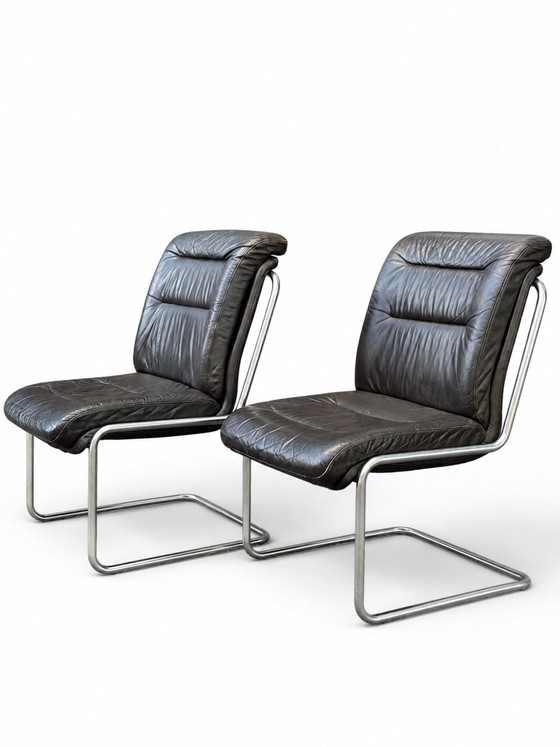 Ensemble de fauteuils en cuir Mauser – Chrome, Leather (photo 3 of 5)