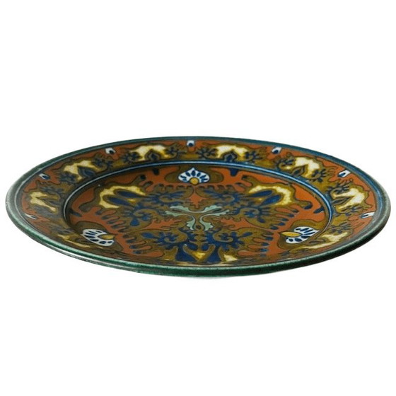 Image 1 of Antique Art Nouveau Rhodian decorative plate, Pottery Factory South Holland 1920s