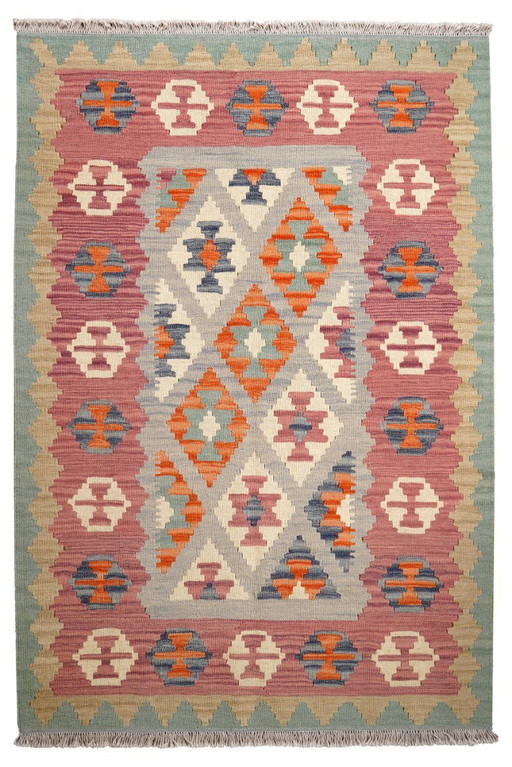 Kilim Gashgai tissé à la main 182 x 126 cm