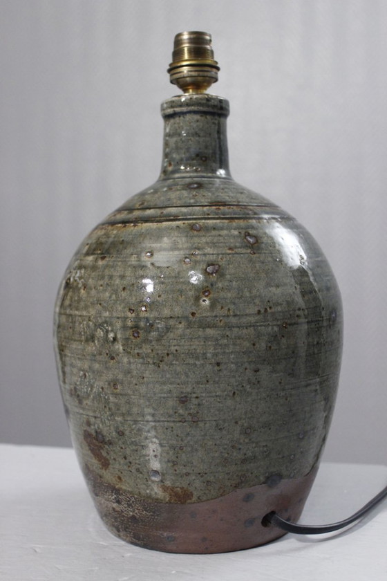 Image 1 of Base per lampada in gres pirite smaltato di Puisaye Denis Avonts La Borne anni '80