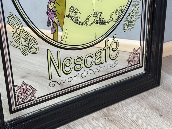Image 1 of ☕✨ Specchio vintage Nescafé – Stile Art Nouveau ✨☕