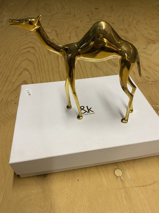 Image 1 of Messingstatue Kamel & Klevering neu