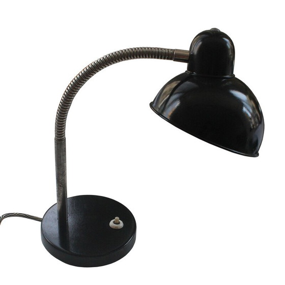 Image 1 of Vintage black steel table lamp 1970s