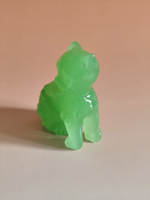 Franklin Mint 1986 – Dinastía Ch'ing Jade Kat (Artículo de colección) – decoratieve objecten, Other