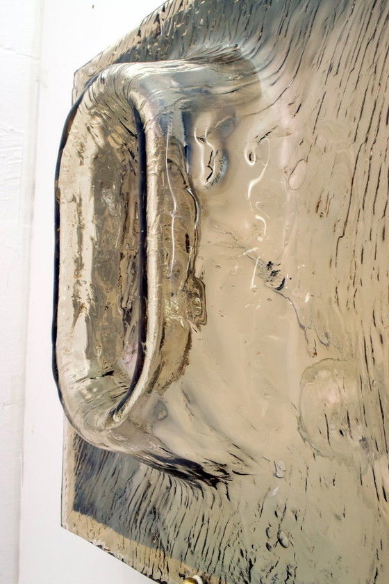 Image 1 of Vier Toni Zuccheri Mid Century Moderne Murano glazen wandlampen voor Venini, 1960