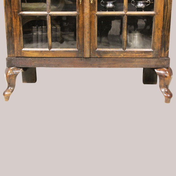 Engelse eikenhouten vitrinekast, Gründerzeit-stijl – Vitrinekasten, Wood (photo 7 of 8)