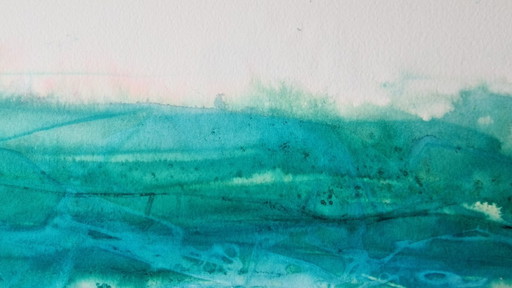 Peinture aquarelle paysage abstrait