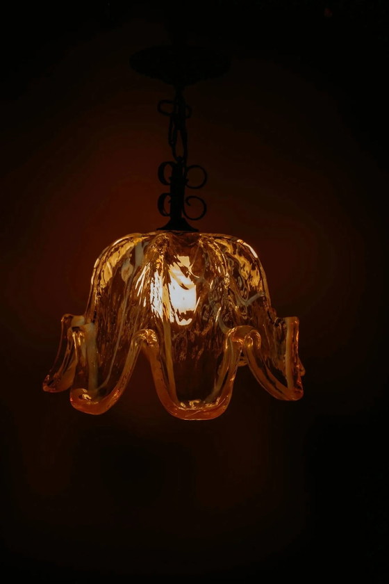 Lampada a sospensione vintage in vetro di Murano dall'Italia, anni '70. – Lampade a sospensione, Cristallo (photo 9 of 14)