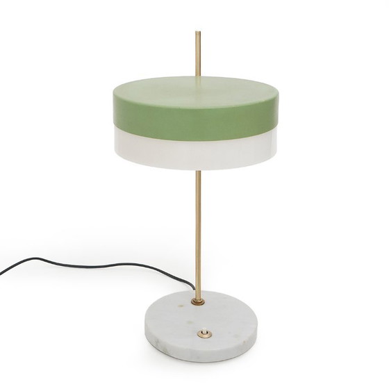 Image 1 of Marble and brass table lamp by Stilux, 1950s