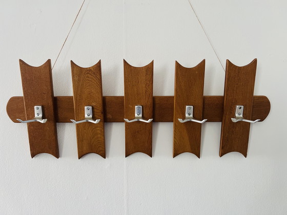 Image 1 of Porte-manteau vintage en chêne - milieu du siècle