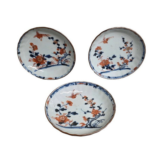 Image 1 of Chinese Imari porcelain cappuccino saucers, 18th century