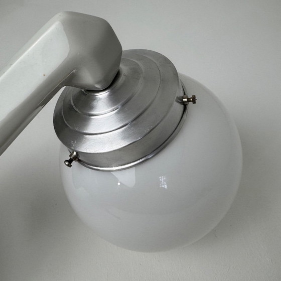 Image 1 of Pair of antique vintage opaline wall sconces