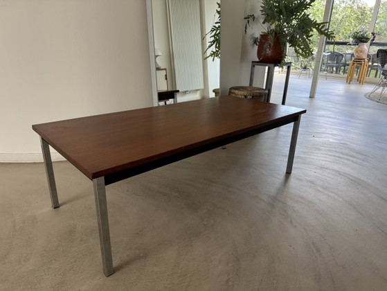 Vintage design coffee table – Chrome, Wood (photo 5 of 5)