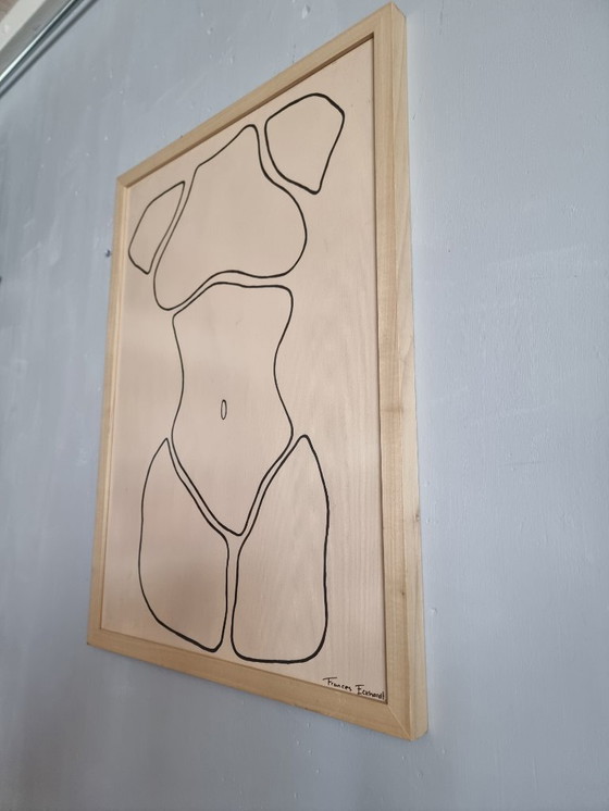 Image 1 of Frances Eckhardt - A2 frame with artwork Hand-painted figurative body no. 2