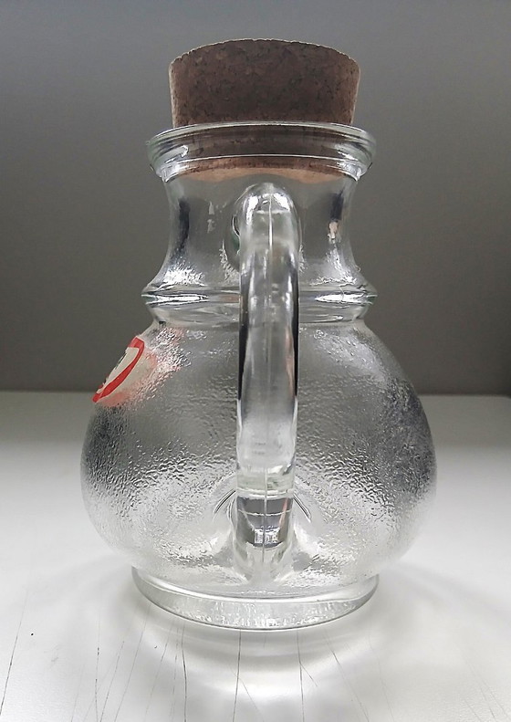 Vintage 60s German nut jar / dispenser Nussi (by WMF), Marke Tischfein, Glass & Decanter, Cork, Glass (photo 4 of 9)