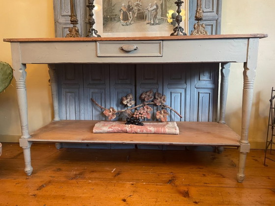 Image 1 of Beistelltisch Wandtisch doppelt Plateau Französisch