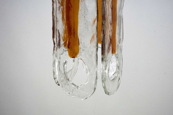 Image 1 of Italian Vintage Murano glass chandelier by Mazzega, model Occhio. Italy 1970s