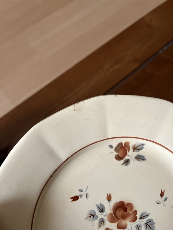 Image 1 of Set von 4 halbhohen Tellern aus Sarreguemines-Steingut - Digoin - Made in France