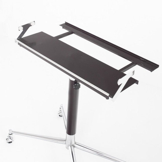 Tavolino vintage per TV, stereo o altri oggetti. Francia, anni '70. – Erard, Tavolini, Chrome, Iron (photo 8 of 13)