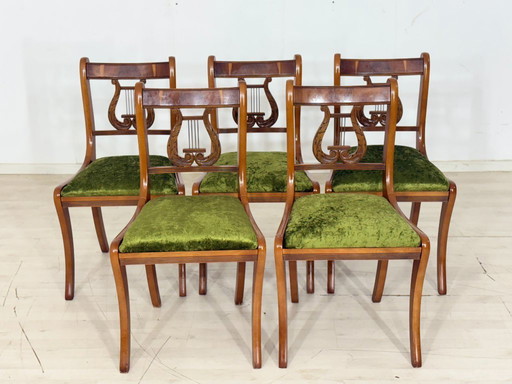 6 sedie da pranzo in mogano, stile vintage