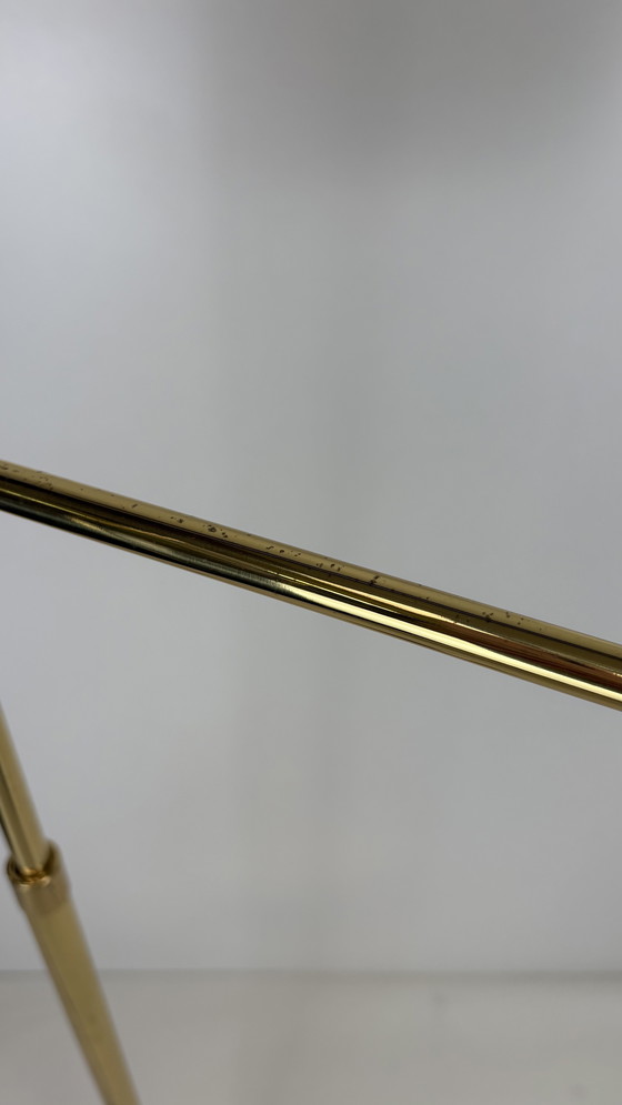 Image 1 of Lampada da lettura vintage in ottone regolabile in altezza Metalarte